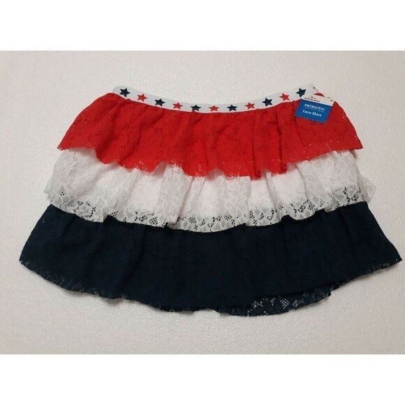 Other - NWT Way To Celebrate Patriotic Girls Lace Skirt Sz L(10-12) Americana NWT